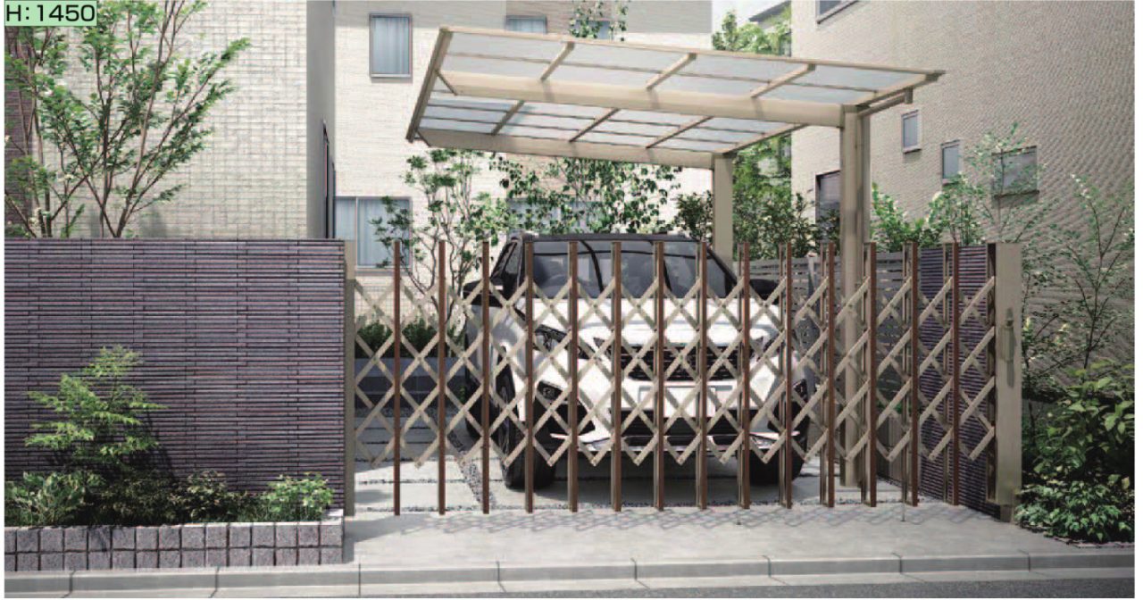 伸縮門扉QA　HG型(ハンガータイプ)(片開き)