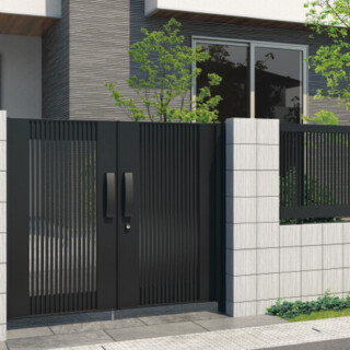 三協アルミ　形材門扉　モンブレム1型・2型　両開きセット　直付けタイプ