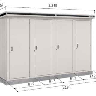 ヨド物置　エルモ　連続型　1棟間口82㎝×奥行82㎝×高さ220㎝