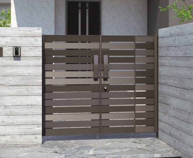 三協アルミ　形材門扉　リフレア　3型・4型　直付けタイプ　B＋Bパターン