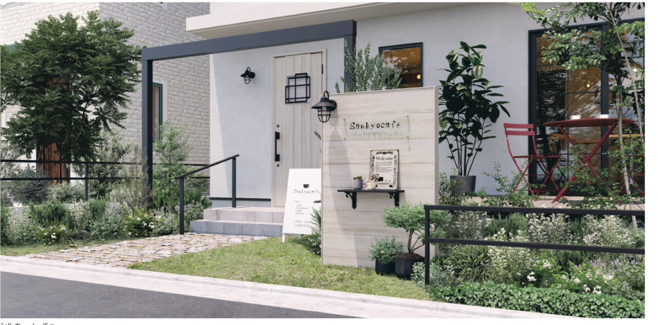 三協アルミ　門袖　Xスタイル/クロス．スタイル