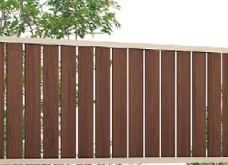 フェンスAB　TS2-K型（片面木調・縦スリット②）