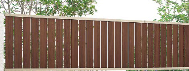 フェンスAB　TS2-K型（片面木調・縦スリット②）