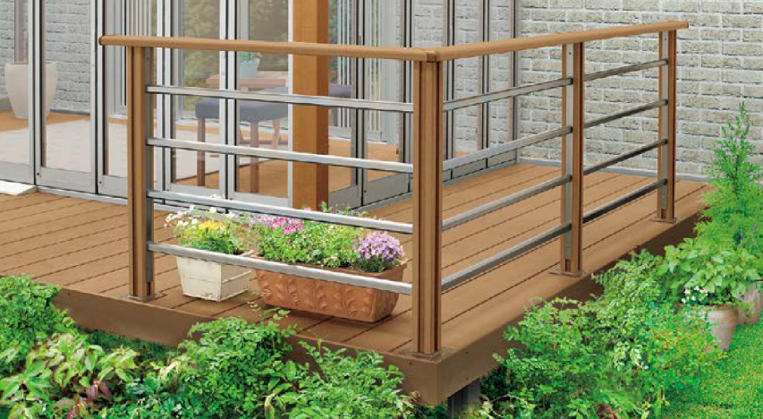 デッキフェンス（人工木仕様）